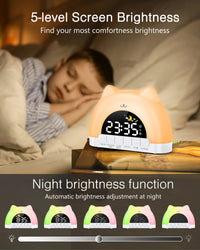 Réveil Enfant Sleep Training ORIA — Veilleuse 11 Couleurs avec Code Jour/Nuit – photo 4