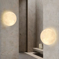 Lunaria Lampe Lune Murale Semi-Circulaire Nordique - lampe lune 3D - effet 3D réaliste