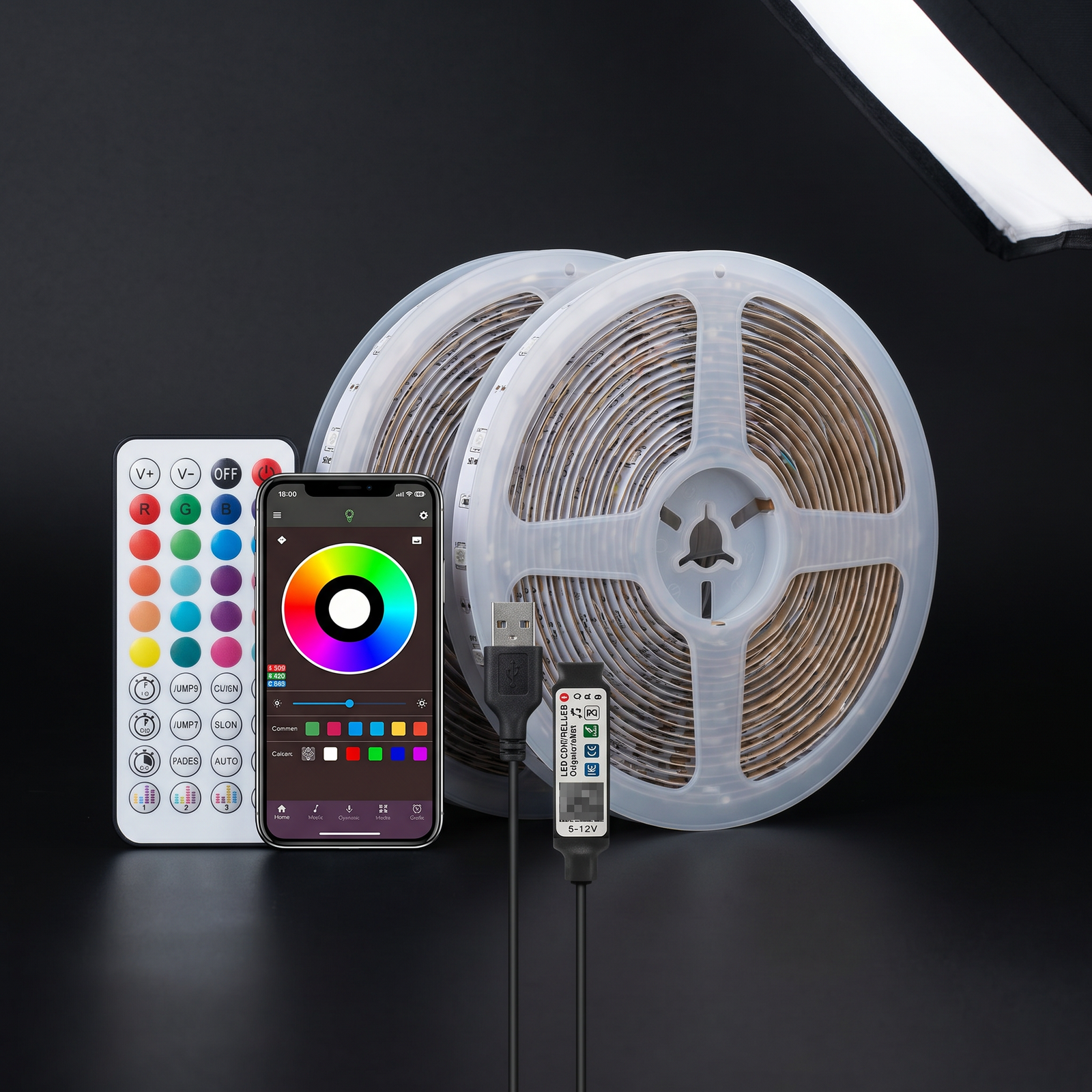 Ruban LED RGB App Bluetooth Sync Musique USB | LUNARIA