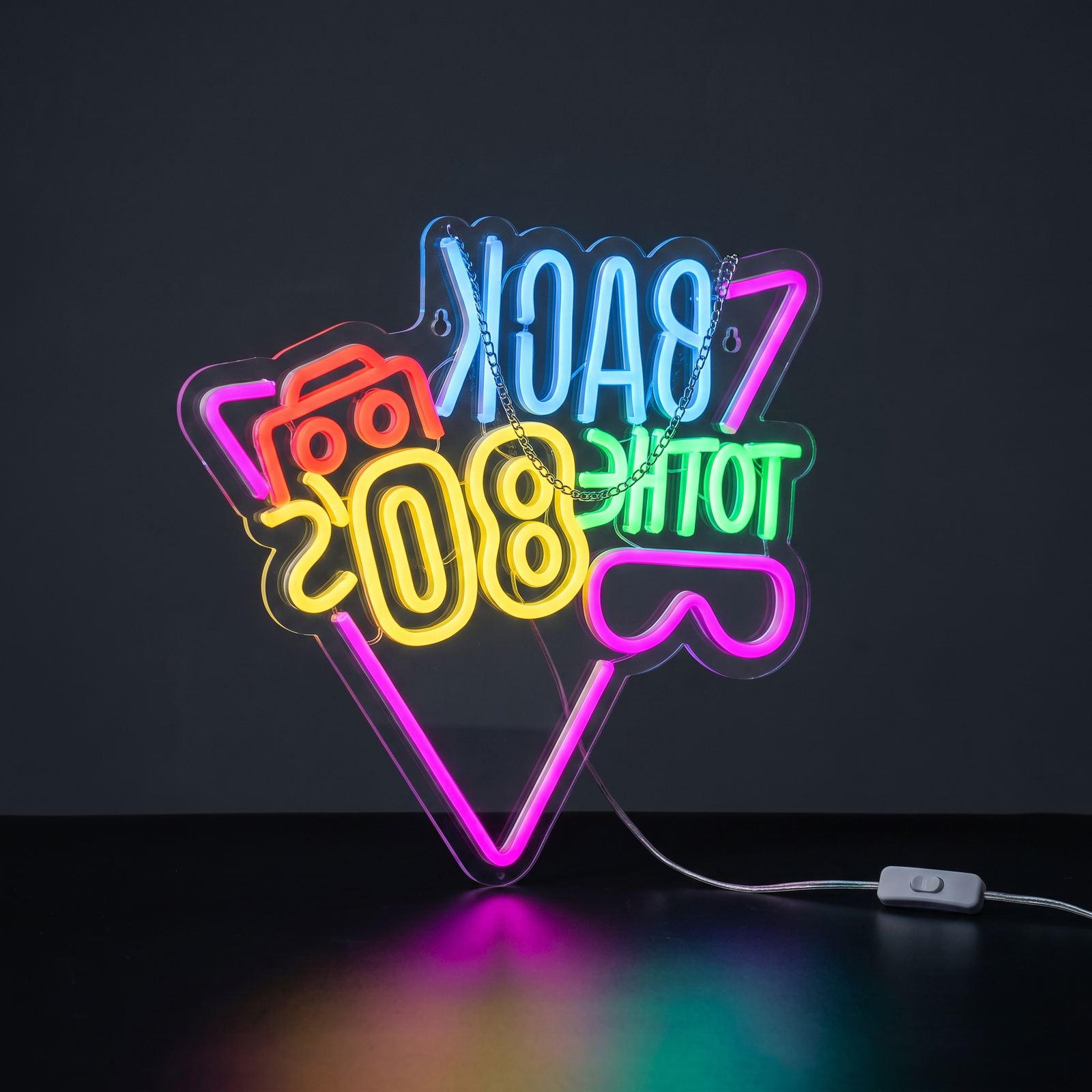 Néon LED Rétro 80s Mural – photo 3