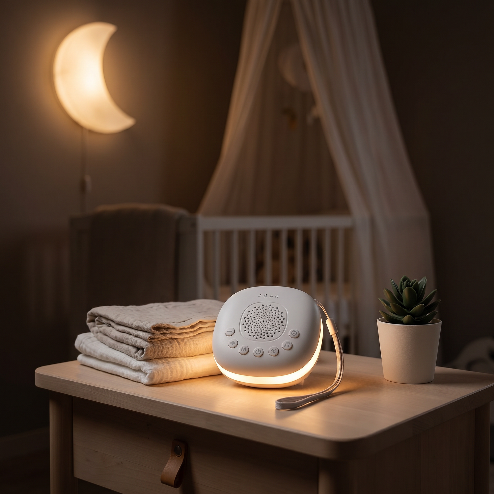 Machine Bruit Blanc Bébé 24 Sons — Veilleuse LED Rechargeable, Aide au Sommeil – photo 2