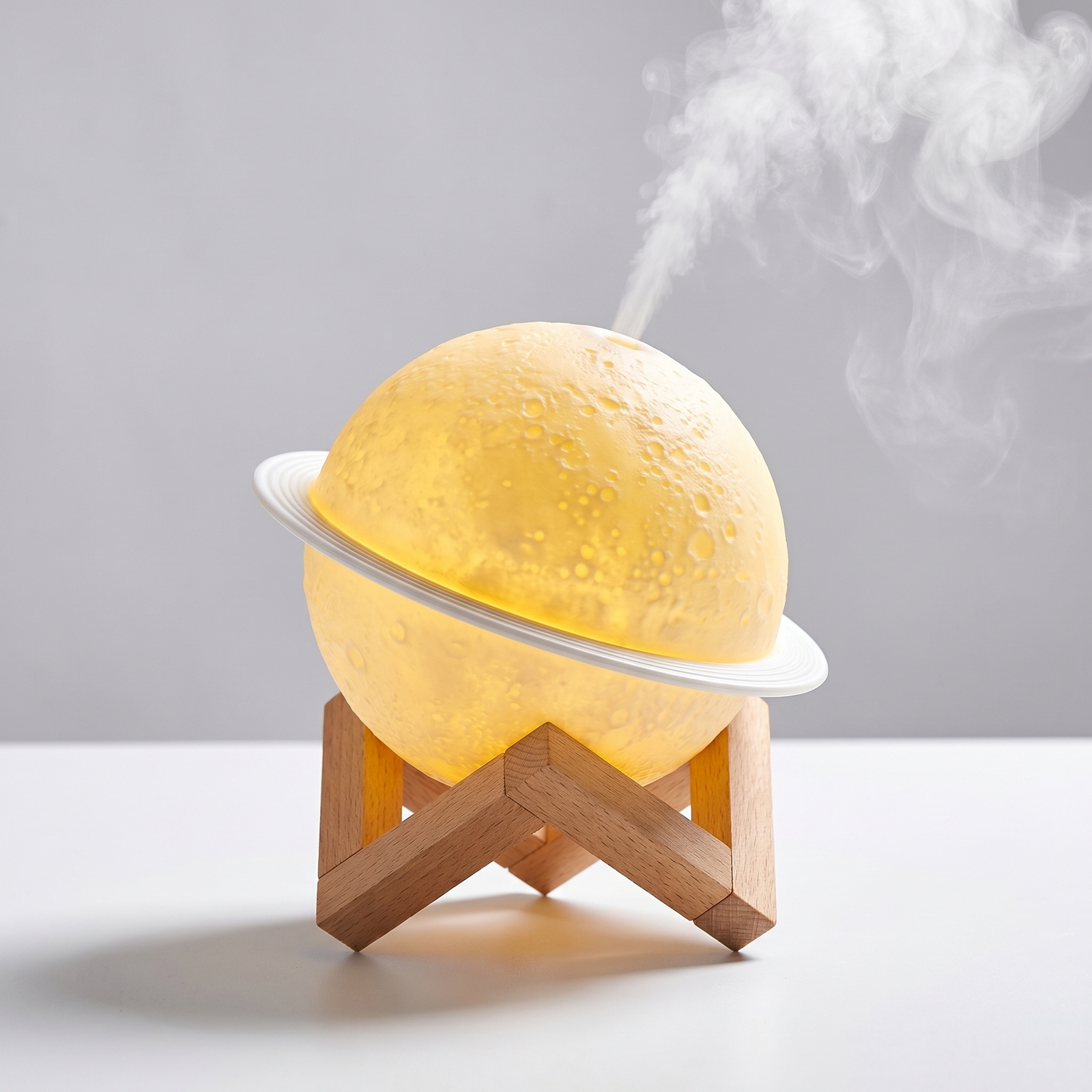Lunaria Lampe Lune Humidificateur LED Bedside - lampe lune 3D - cratères lunaires - décoration intérieur LED