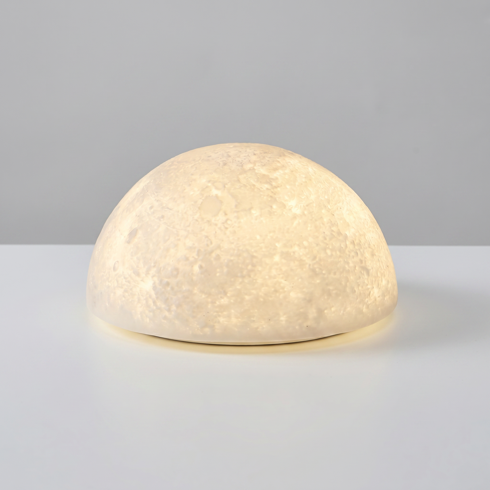 Lunaria Lampe Lune Murale Semi-Circulaire Nordique - lampe lune 3D - cratères lunaires - décoration intérieur LED