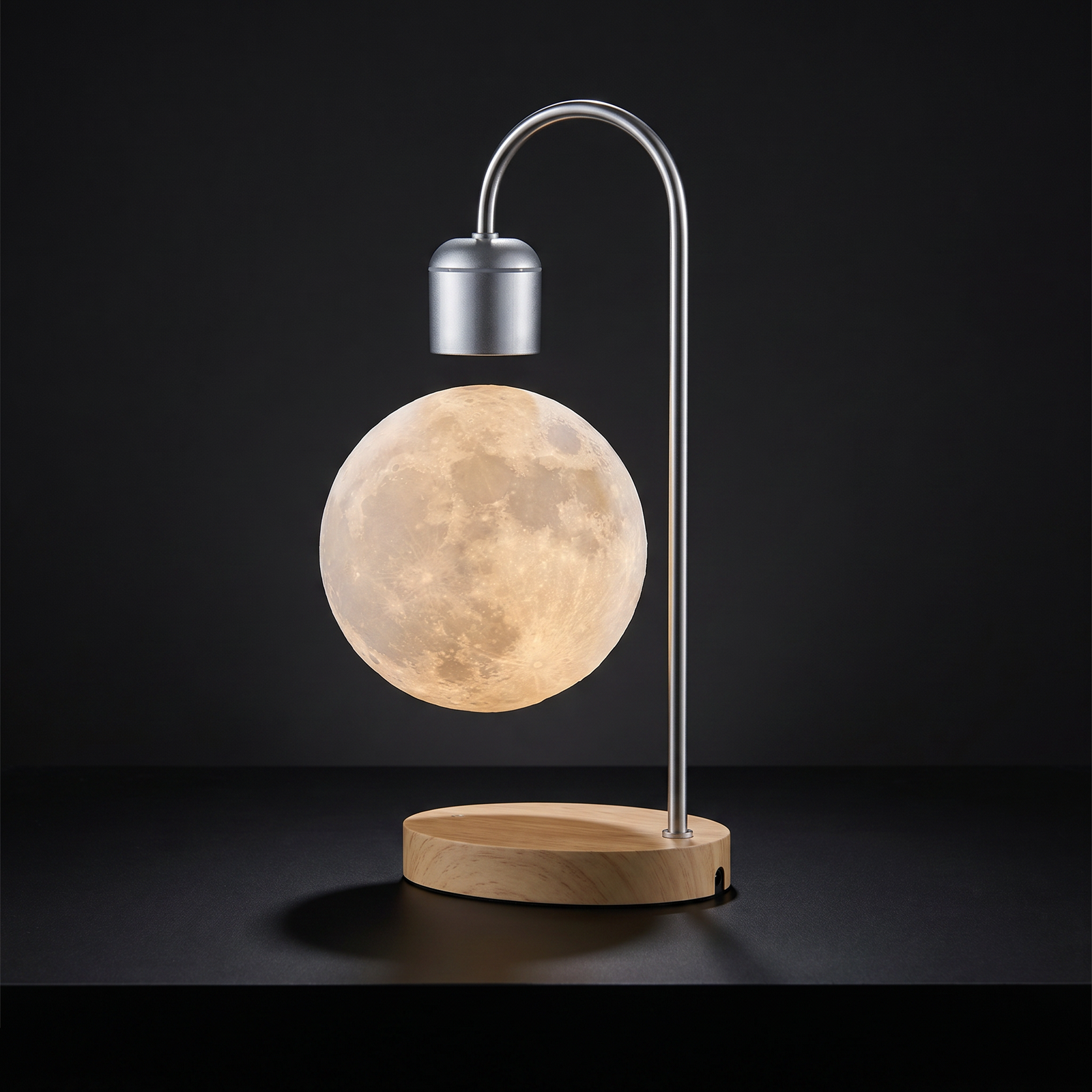 Lunaria Lampe Lune Lévitation Magnétique 360° - lampe lune 3D - cratères lunaires - décoration intérieur LED