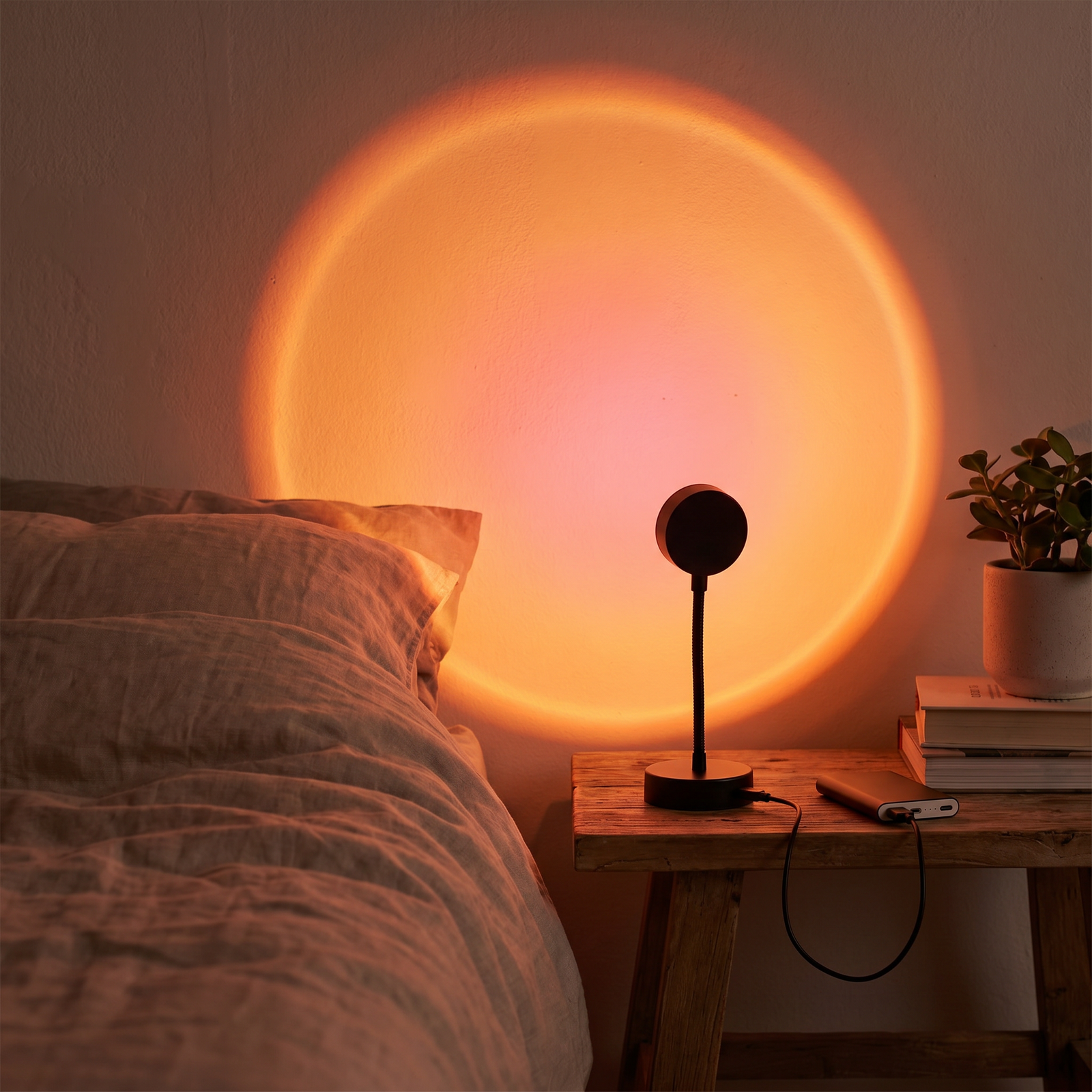 Lunaria Lampe Sunset Mood Light Bedroom - lampe coucher soleil - gradient lumineux - décoration intérieur LED