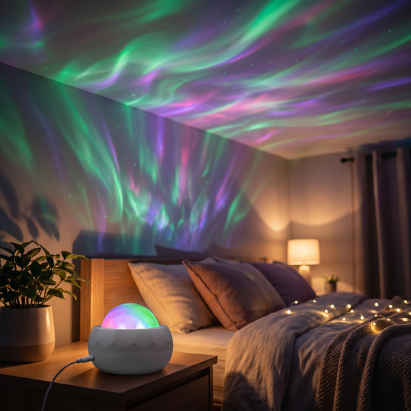 Lunaria Projecteur Aurore Boréale LED Atmosphère - ambiance aurore boréale dans une chambre