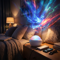 Lunaria Projecteur Galaxie LED Multicolore USB - projecteur galaxie en situation dans une chambre - ambiance cosmique