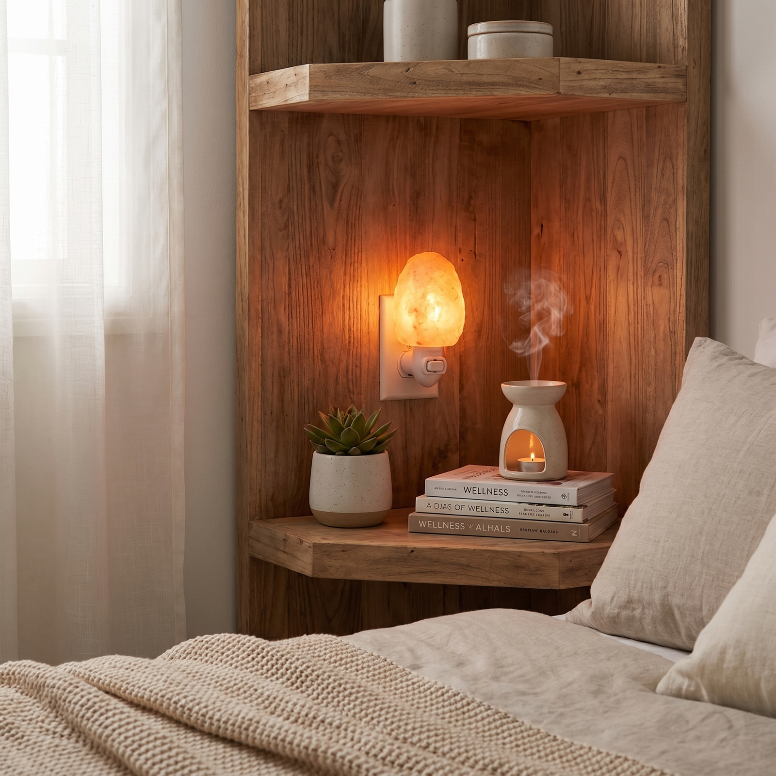 Lampe Sel Himalayan Blanc Chaud Naturelle – photo 5