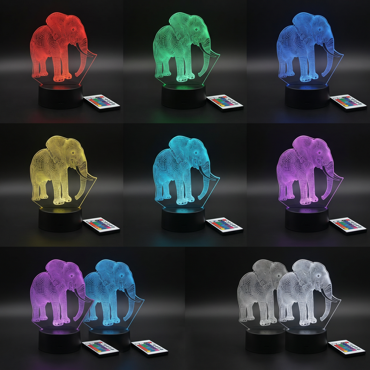 Lunaria Lampe LED Ambiance 7 Couleurs - lampe led ambiance 7 couleurs - éclairage LED