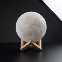 Lunaria Lampe Lune 3D Rechargeable 16 Couleurs Tactile - lampe lune LED - tactile - rechargeable - multicolore